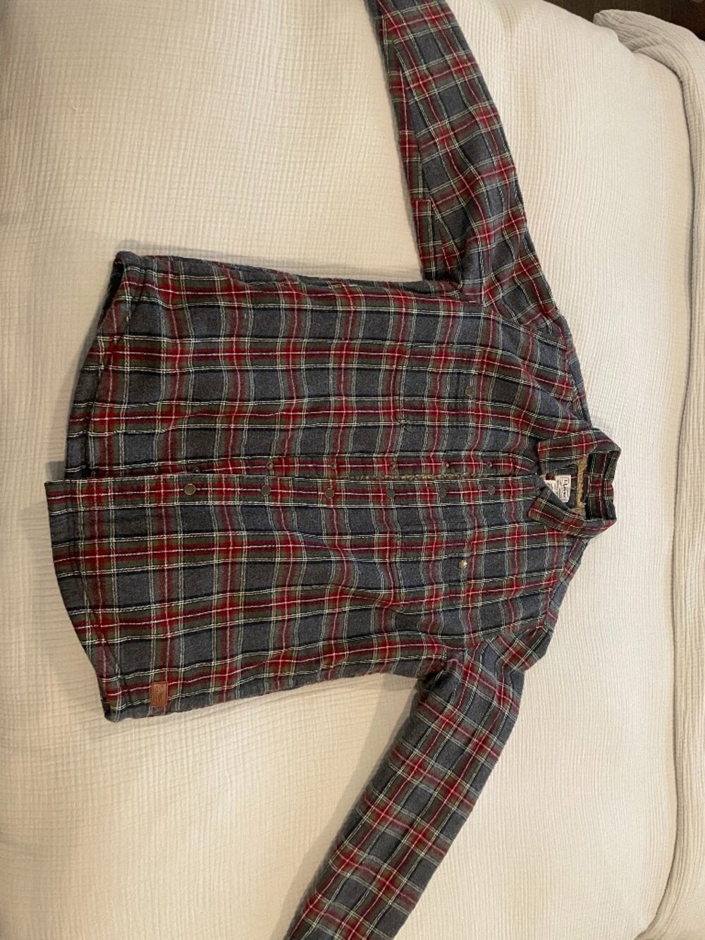 Men’s Sherpa‑Lined Scotch Plaid Shirt • Medium Regular • Slightly Fitted